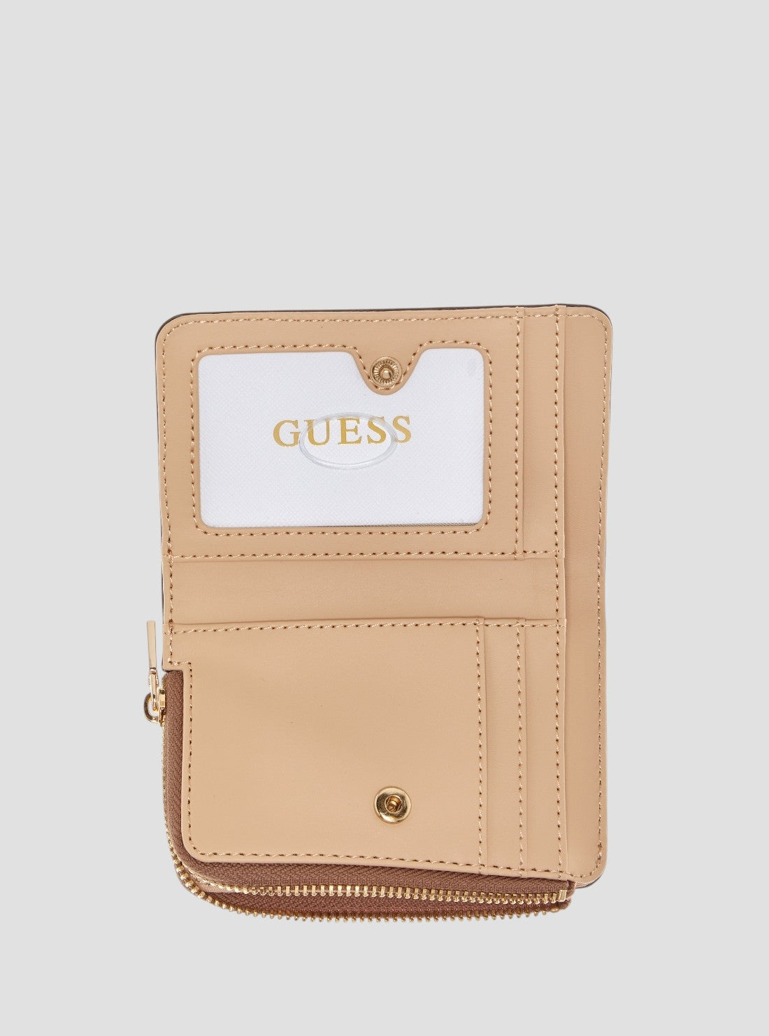 GUESS Womens Grey Logo Laurel Zip Around Card Case SG7459156 Inside View