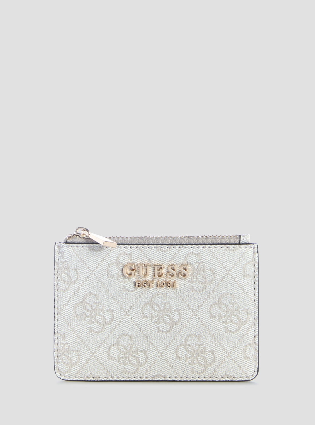 GUESS Womens White Logo Laurel Credit Card Case SG7459505 Front View