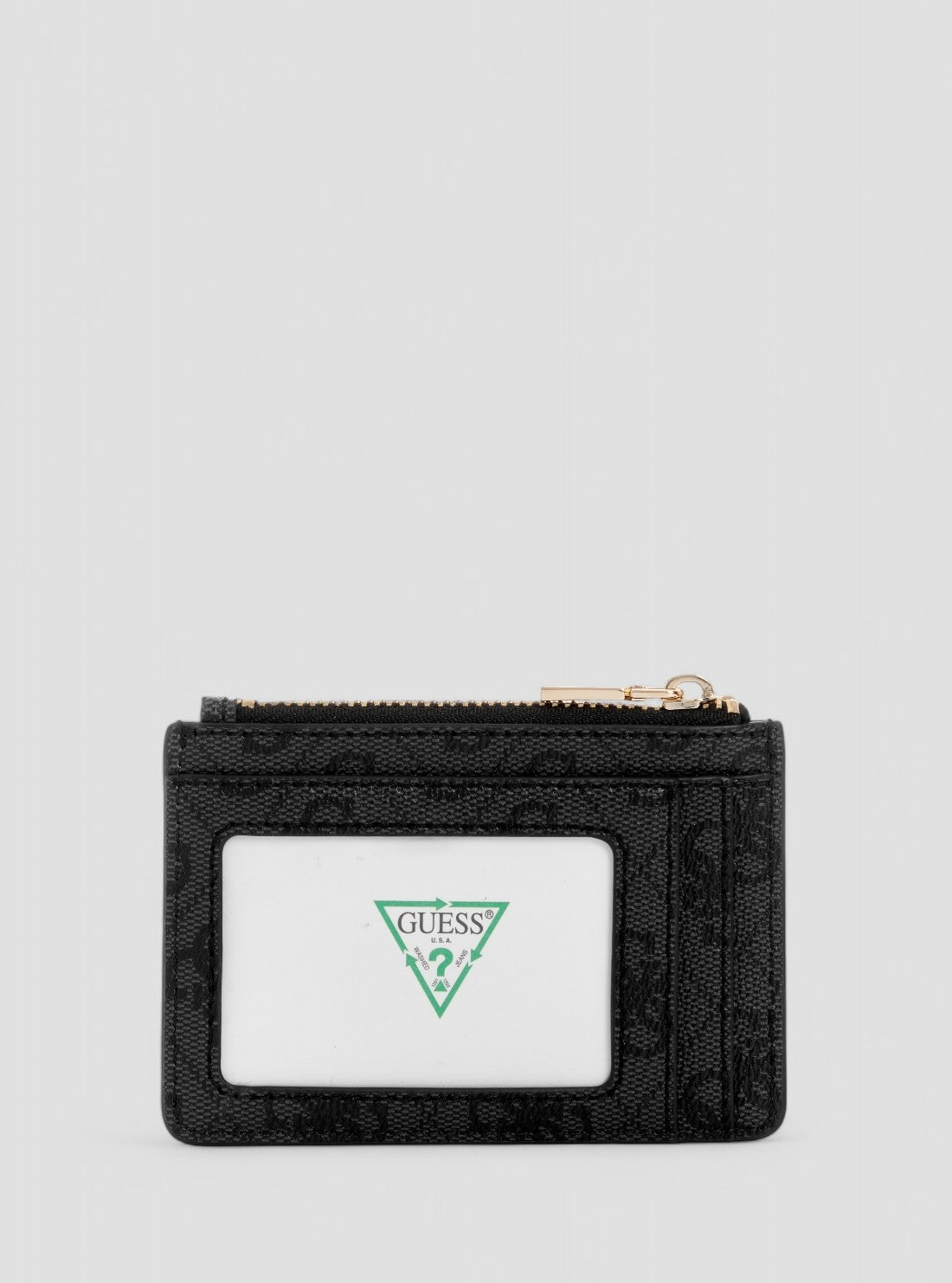 GUESS Womens Black Logo Laurel Credit Card Case SG7459505 Back View