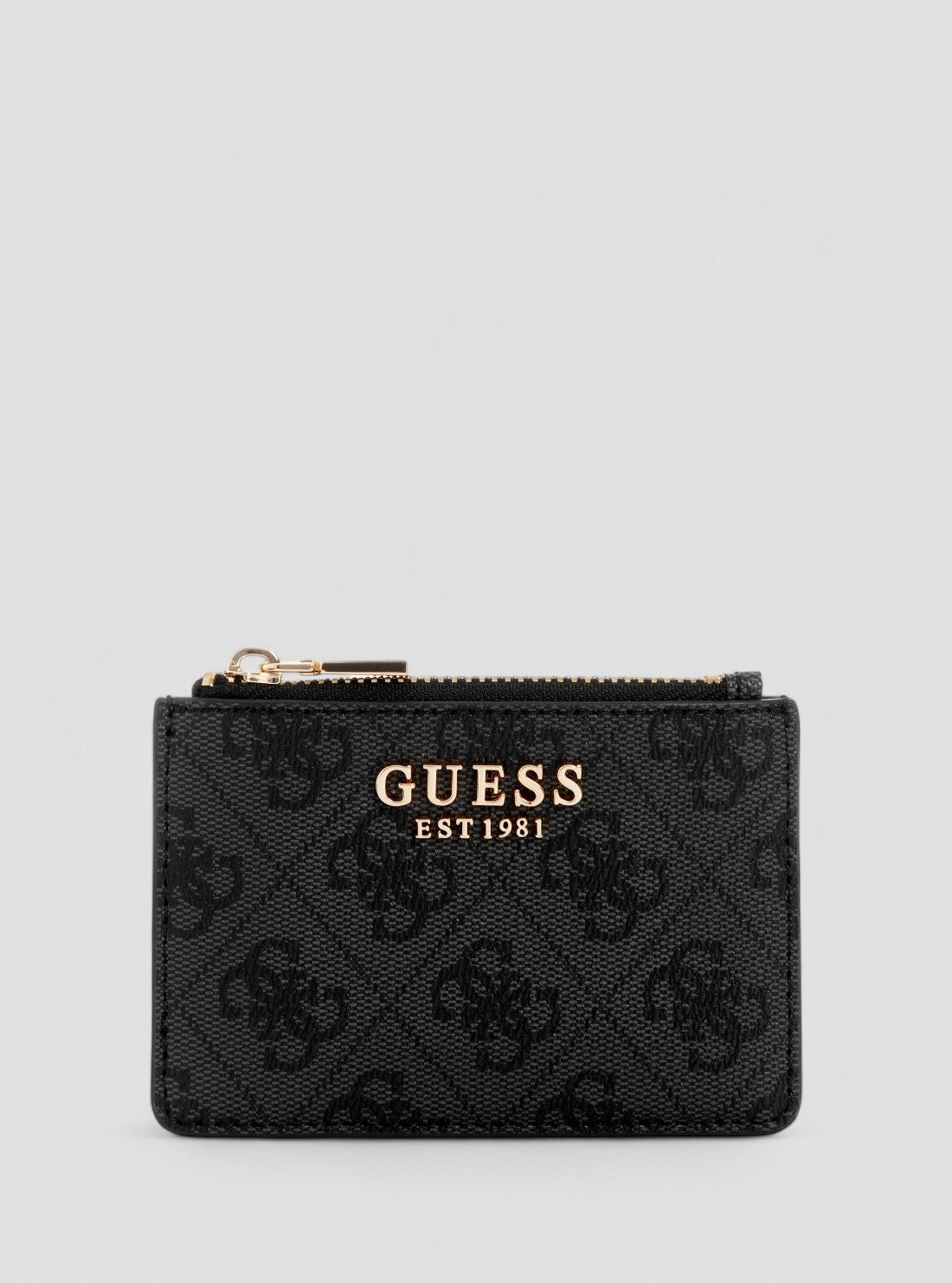 GUESS Womens Black Logo Laurel Credit Card Case SG7459505 Front View