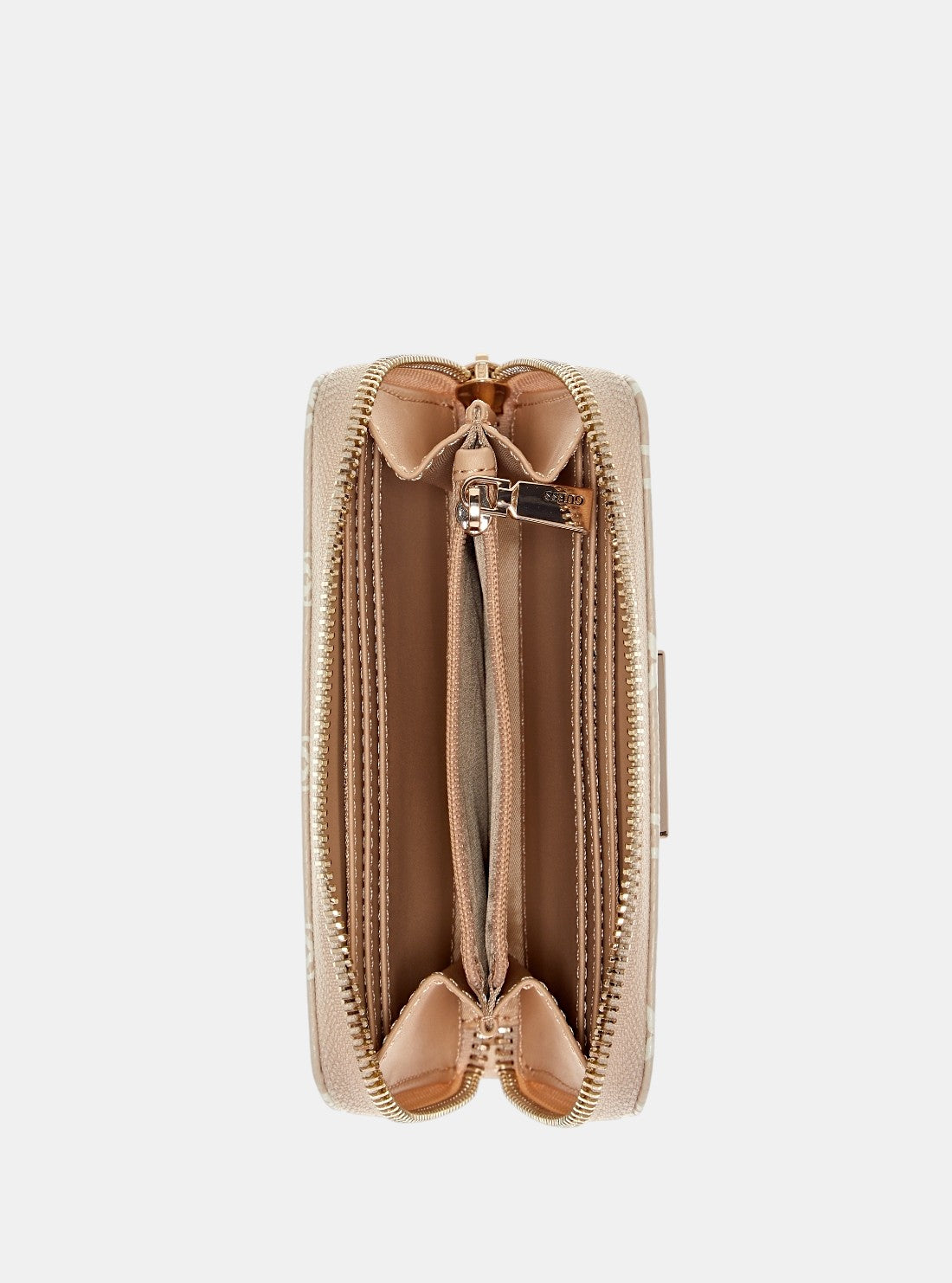 GUESS Womens Brown Logo Dea Medium Zip Around Wallet SG7993140 Inside View