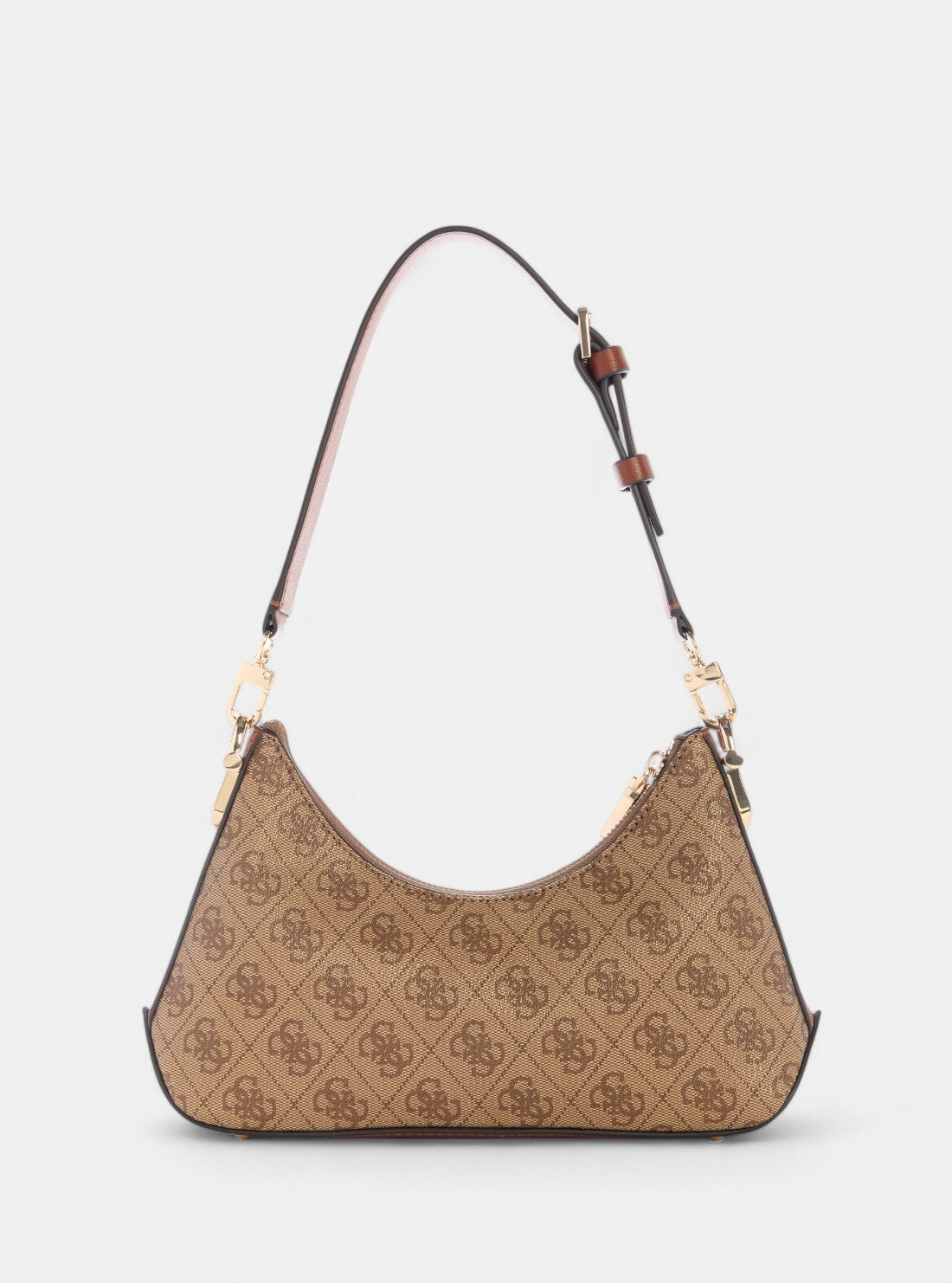 GUESS Womens Brown Logo Dea Top Zip Shoulder Bag SG799372 Back View