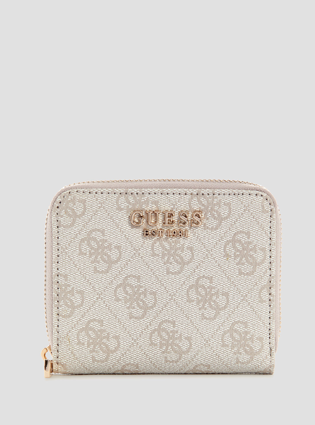 White Logo Laurel Small Wallet