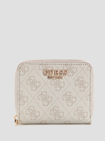 White Logo Laurel Small Wallet