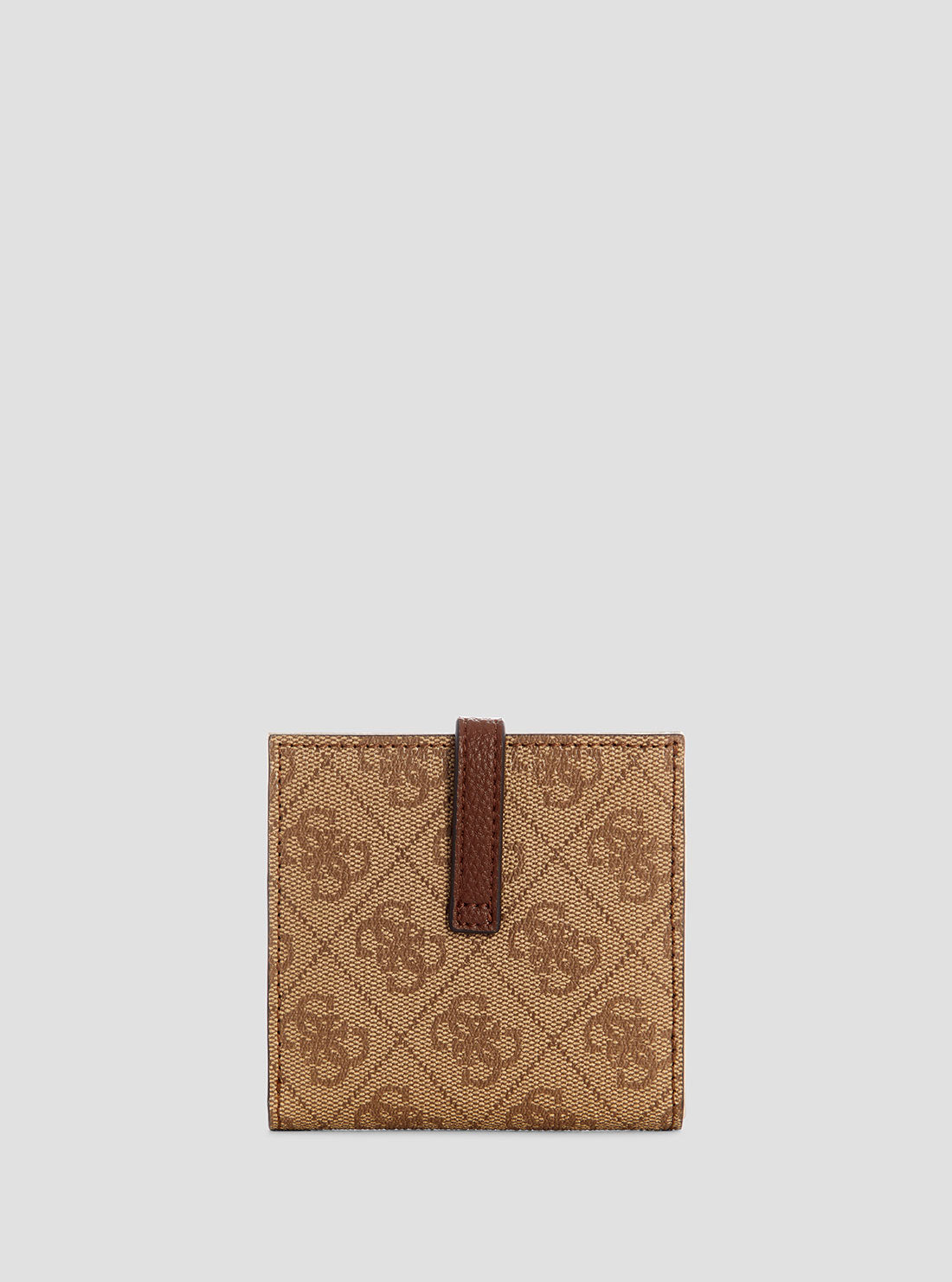 Brown Logo Laurel Tab Card Case