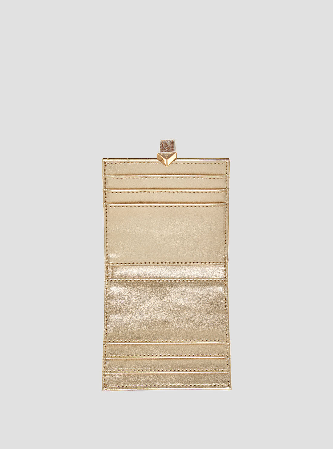 Brown Logo Laurel Tab Card Case