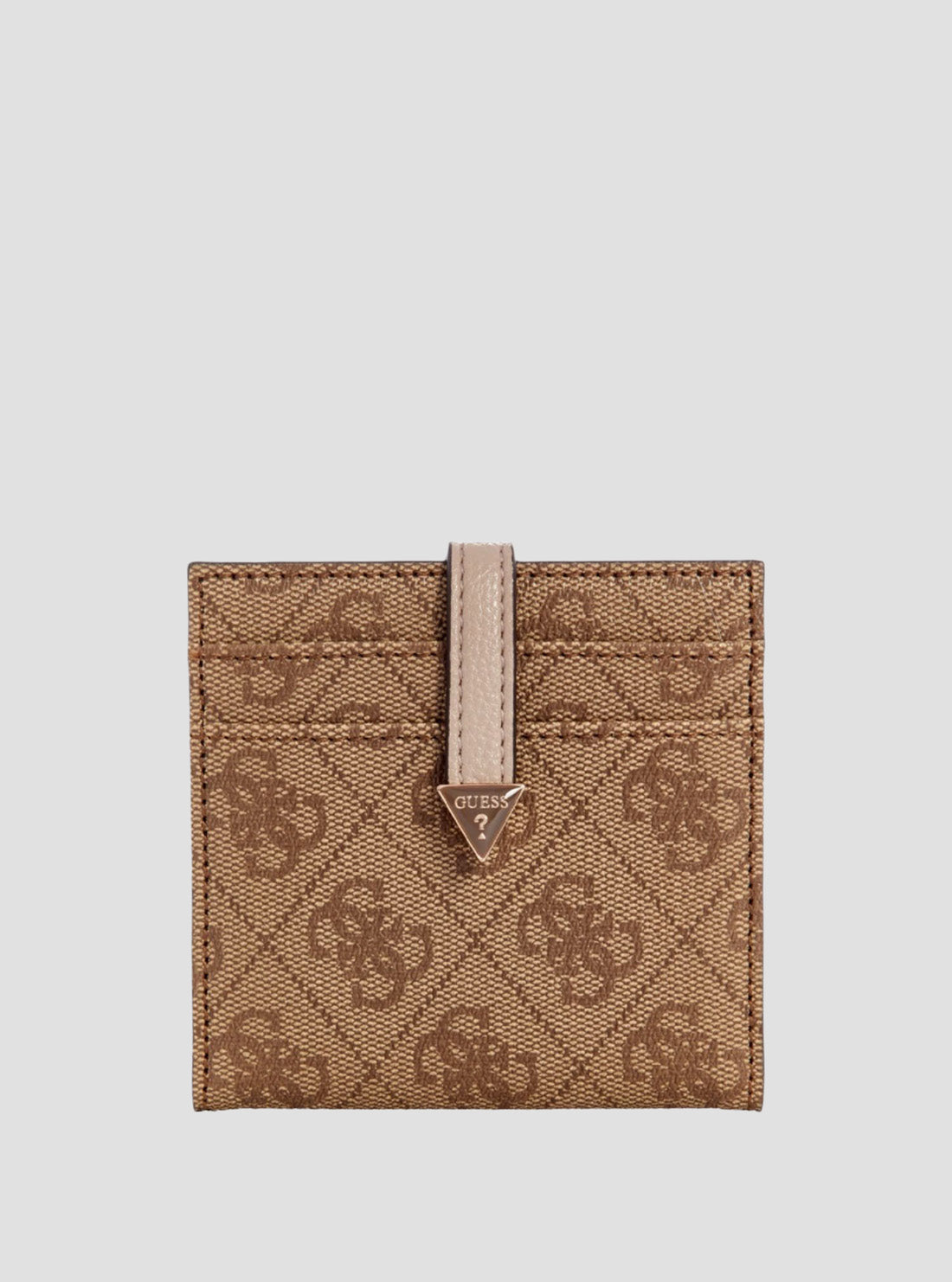 GUESS Women's Latte Brown Laurel Tab Card Case SG8500152 Front View