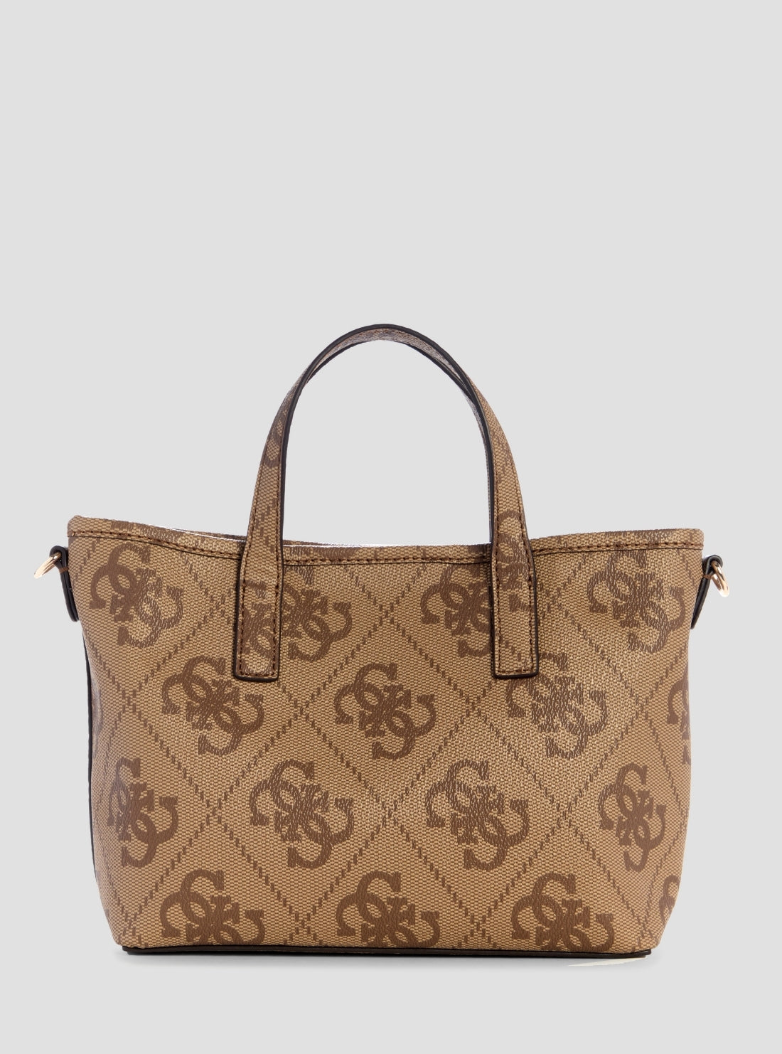 GUESS Womens Brown Logo Latona II Mini Tote Bag SG869175 Back View