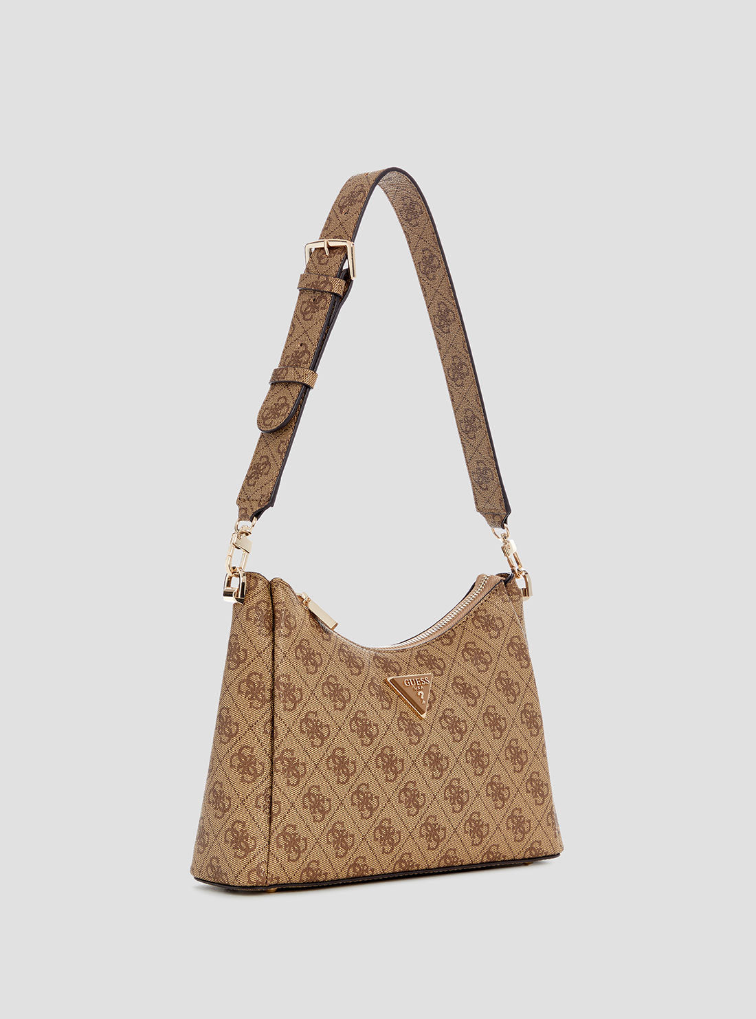 Brown Logo Meridian Shoulder Bag