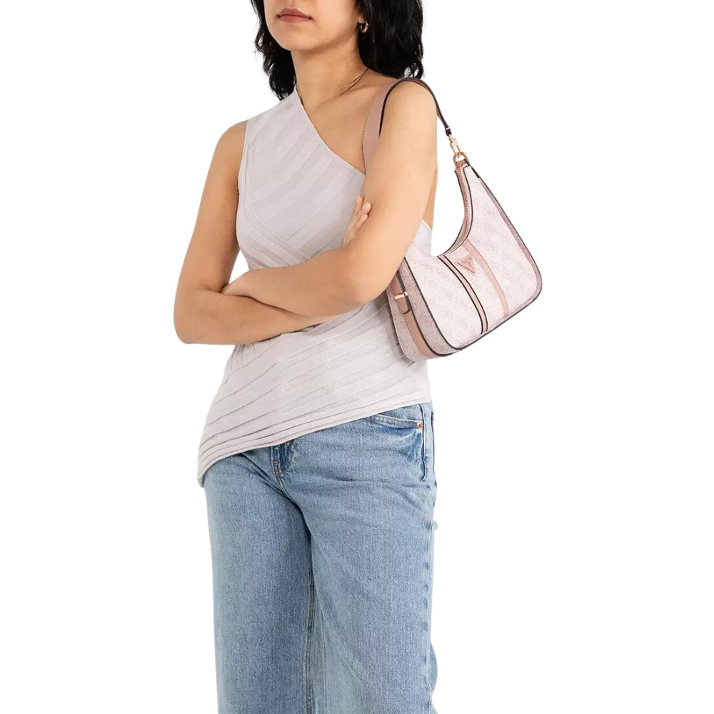 Dusty Rose Noreen Top Zip Shoulder Bag