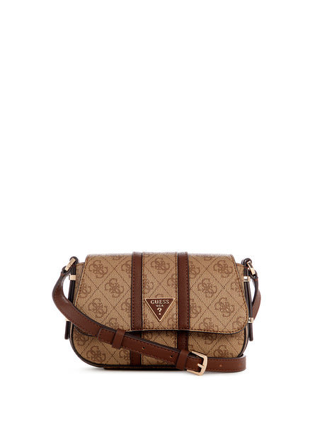 Brown Logo Noreen Mini Crossbody Bag GUESS
