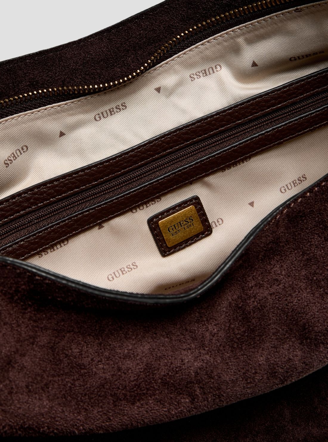 GUESS Womens Espresso Camden Shoulder Bag SG930818 Detail View