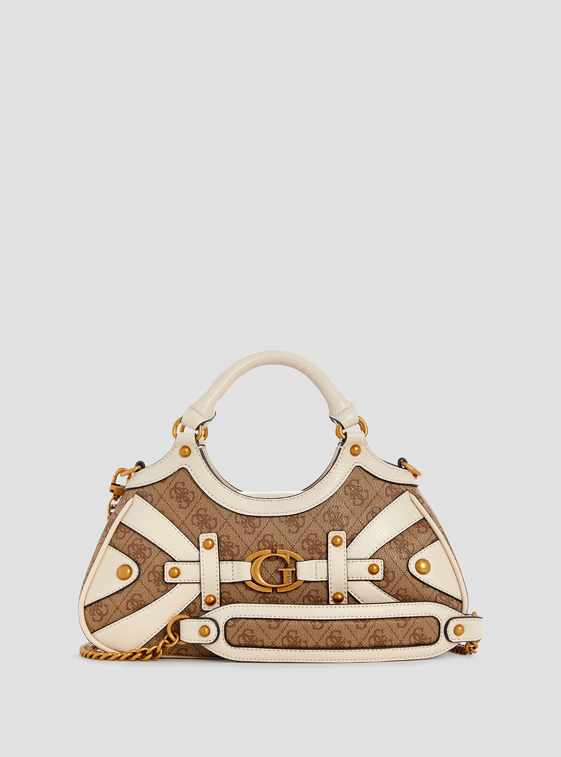 Brown Logo Mintha Satchel Bag | GUESS