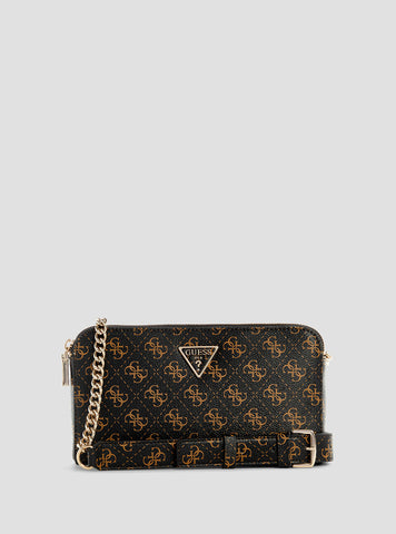 Brown Logo Daryna Crossbody Bag