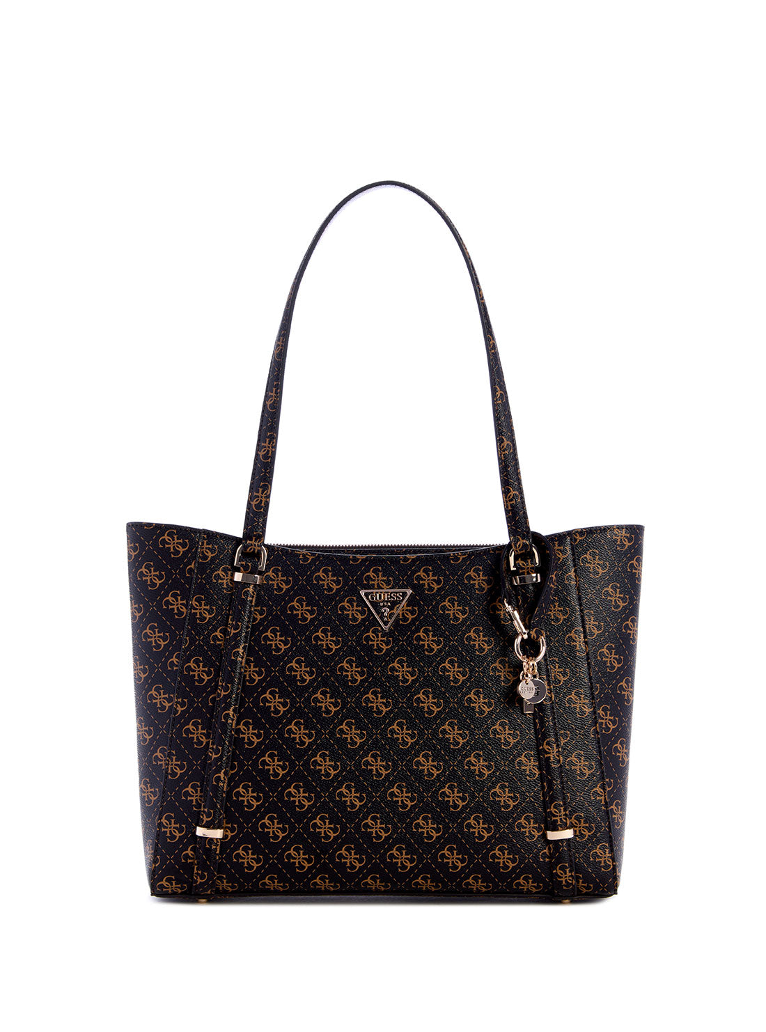 GUESS Brown Logo Daryna Elite Tote Bag front view