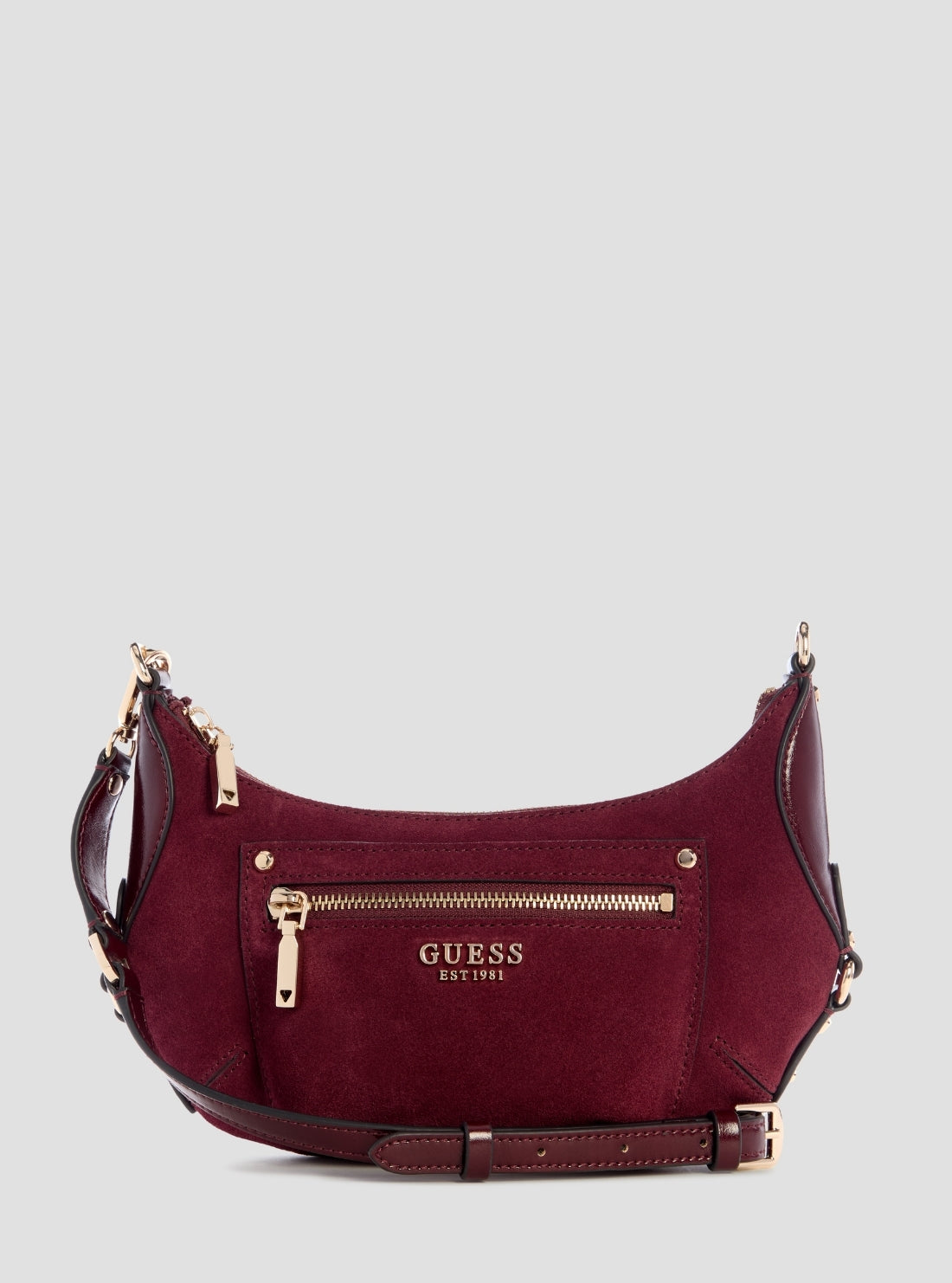 GUESS Womens Red Marsha Mini Crossbody Bag SG950172 Front View