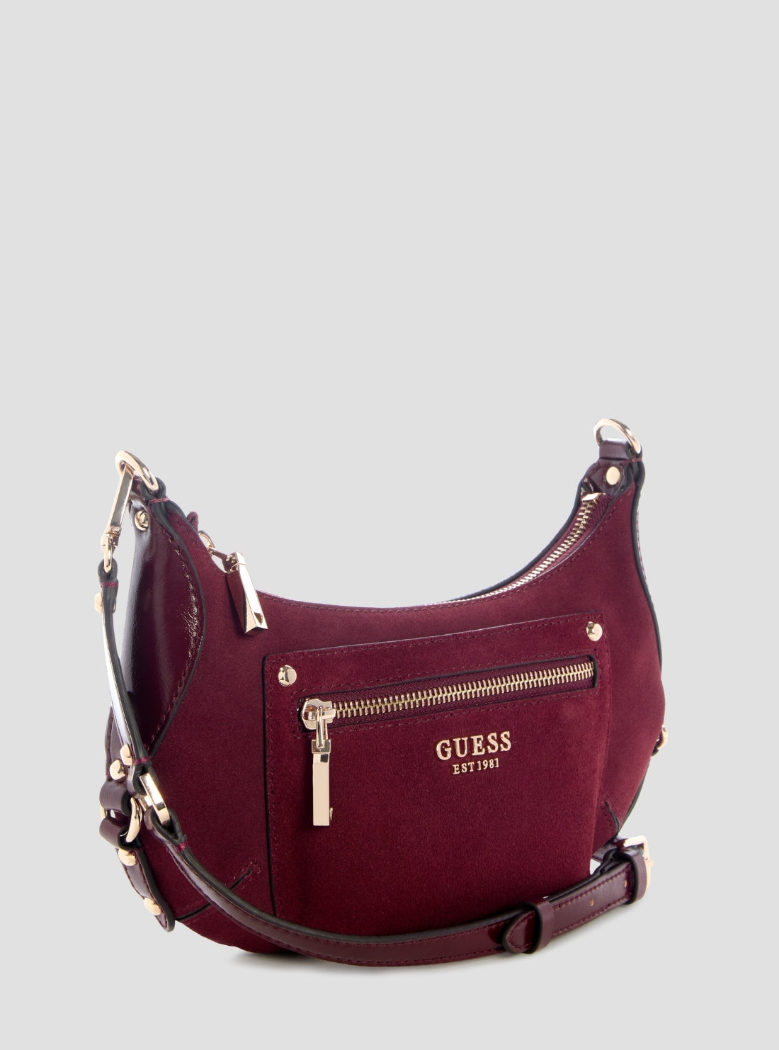 GUESS Womens Red Marsha Mini Crossbody Bag SG950172 Front Side View