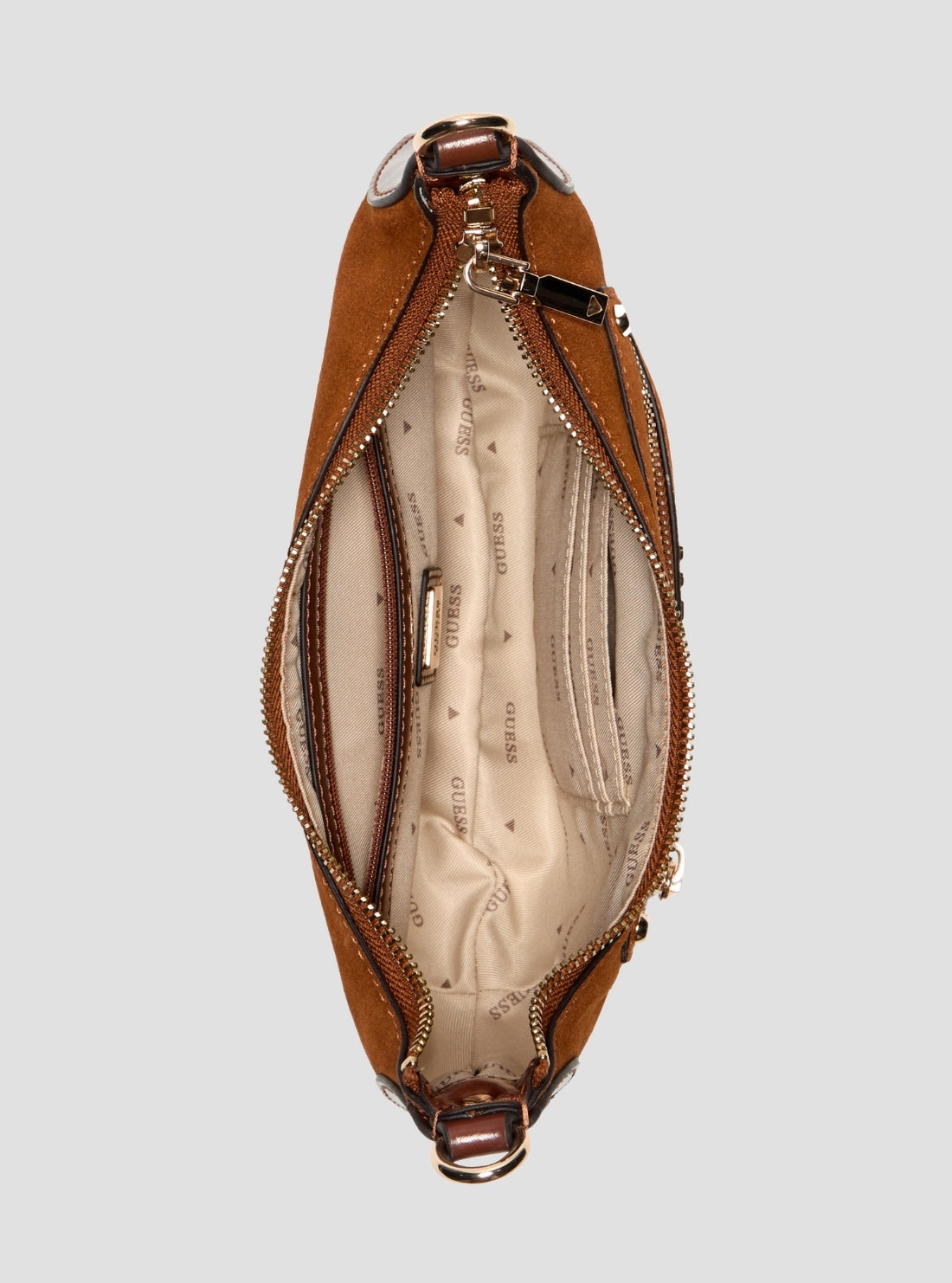 GUESS Womens Brown Marsha Mini Crossbody Bag SG950172 Inside View