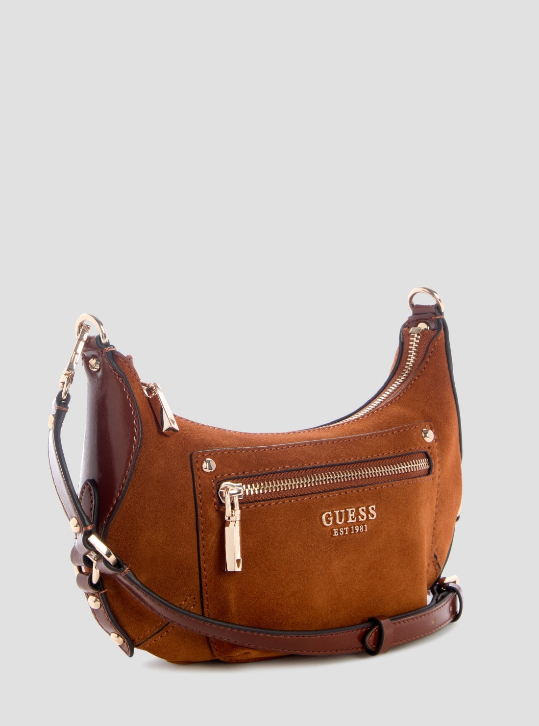 GUESS Womens Brown Marsha Mini Crossbody Bag SG950172 Side View