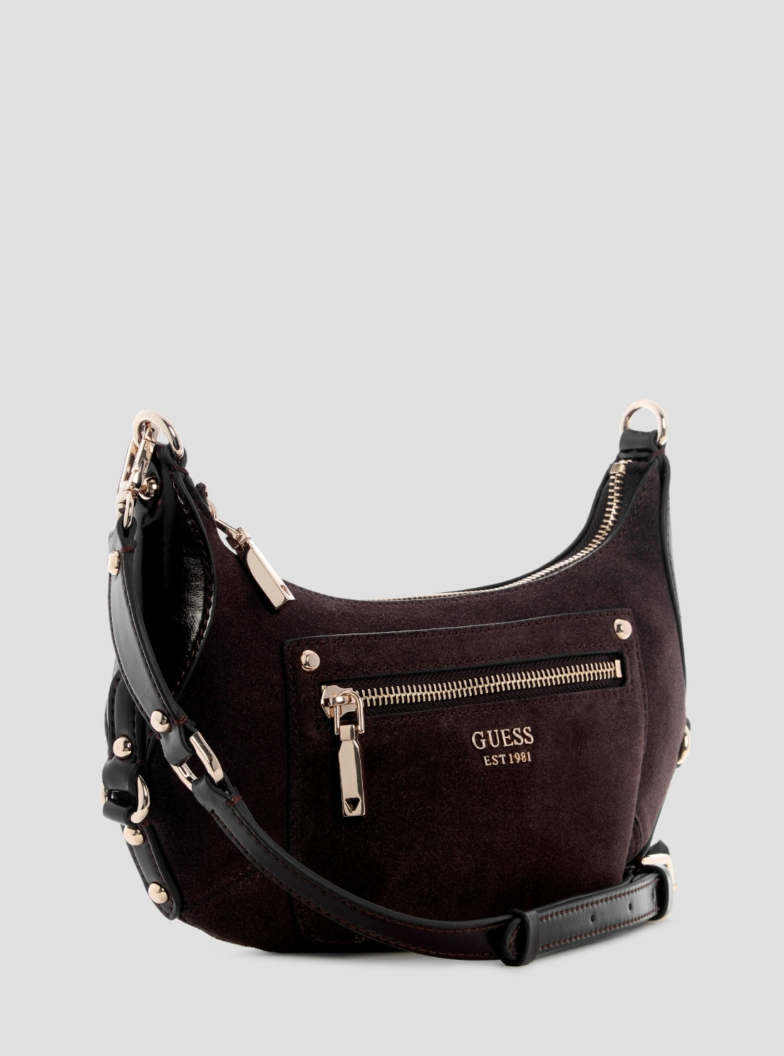 GUESS Womens Brown Marsha Mini Crossbody Bag SG950172 Side View
