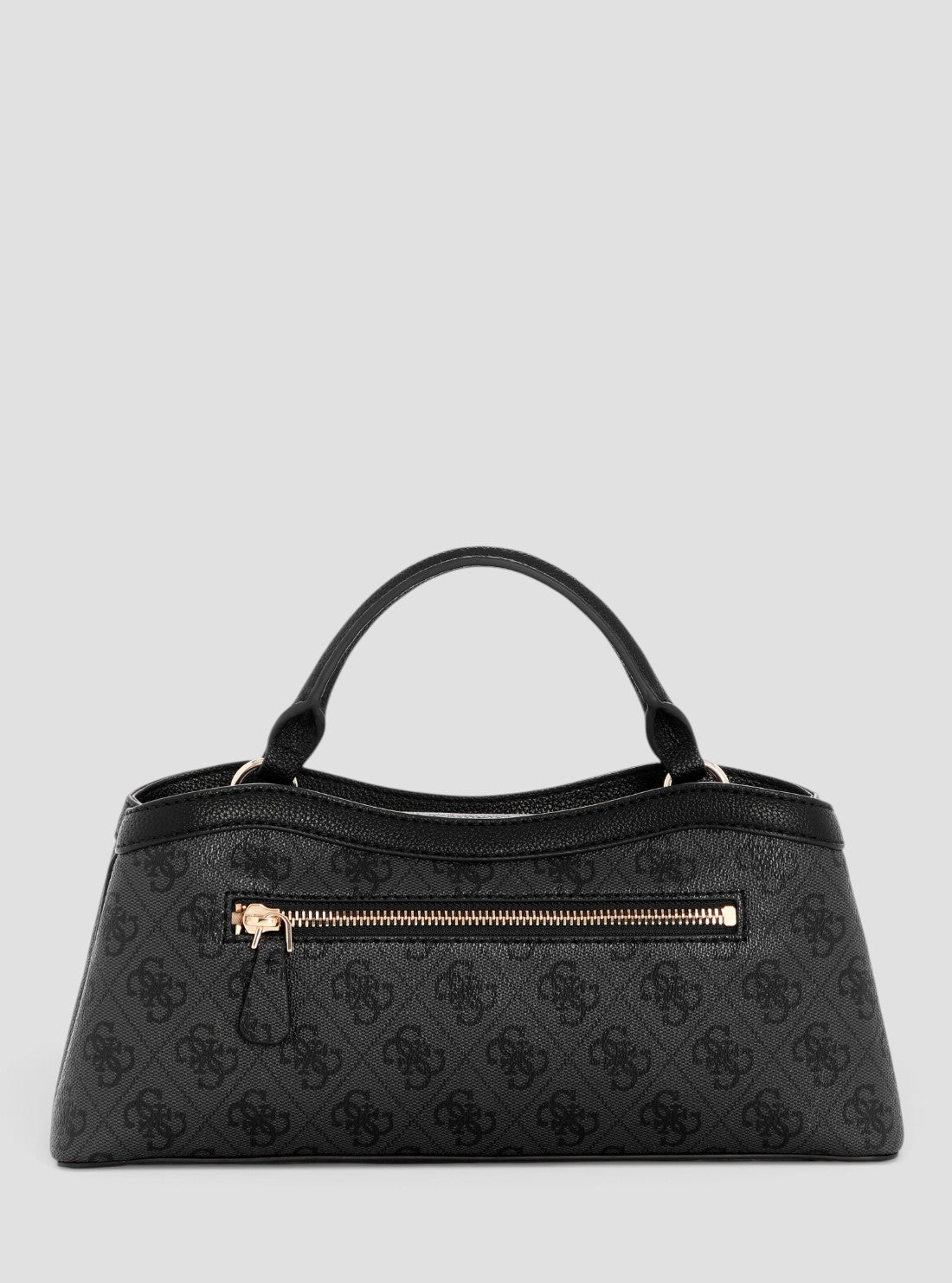 GUESS Womens Black Logo Lindsey Compartment Satchel Bag SG974905 Back View