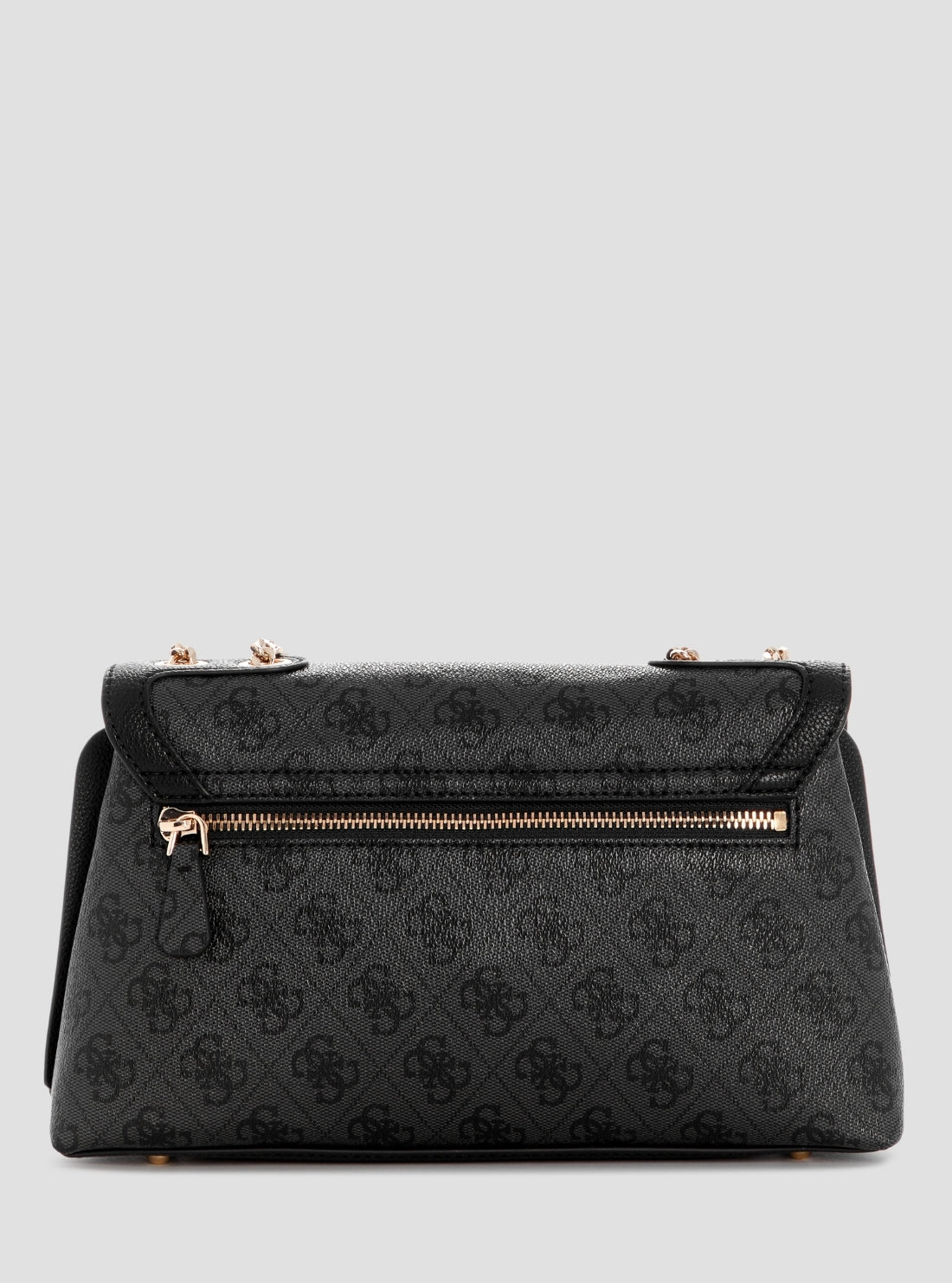 GUESS Womens Black Logo Lindsey Convertible Crossbody Flap Bag SG974921 Back View