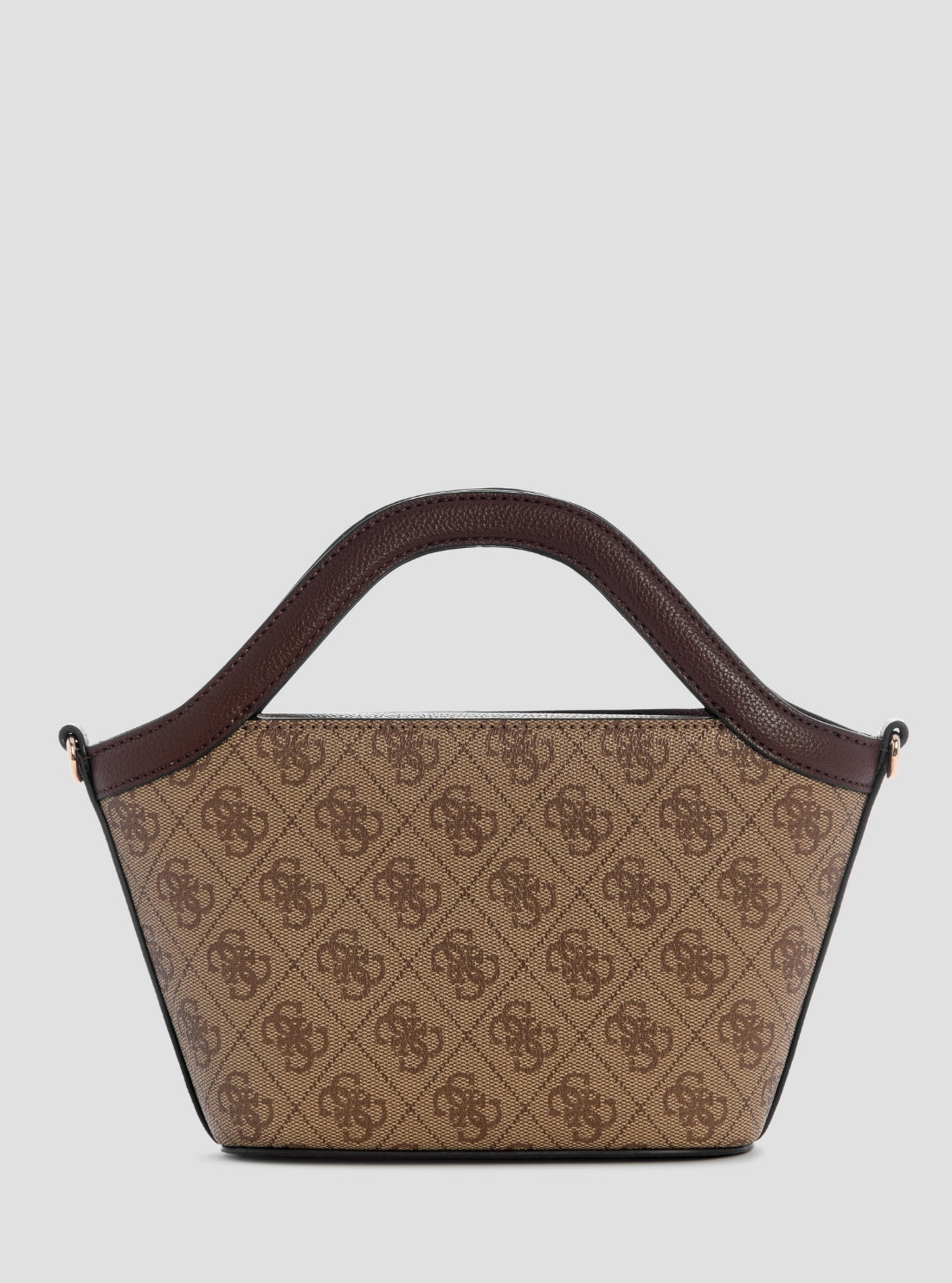 GUESS Womens Brown Logo Lindsey Mini Tote Bag SG974975 Back View