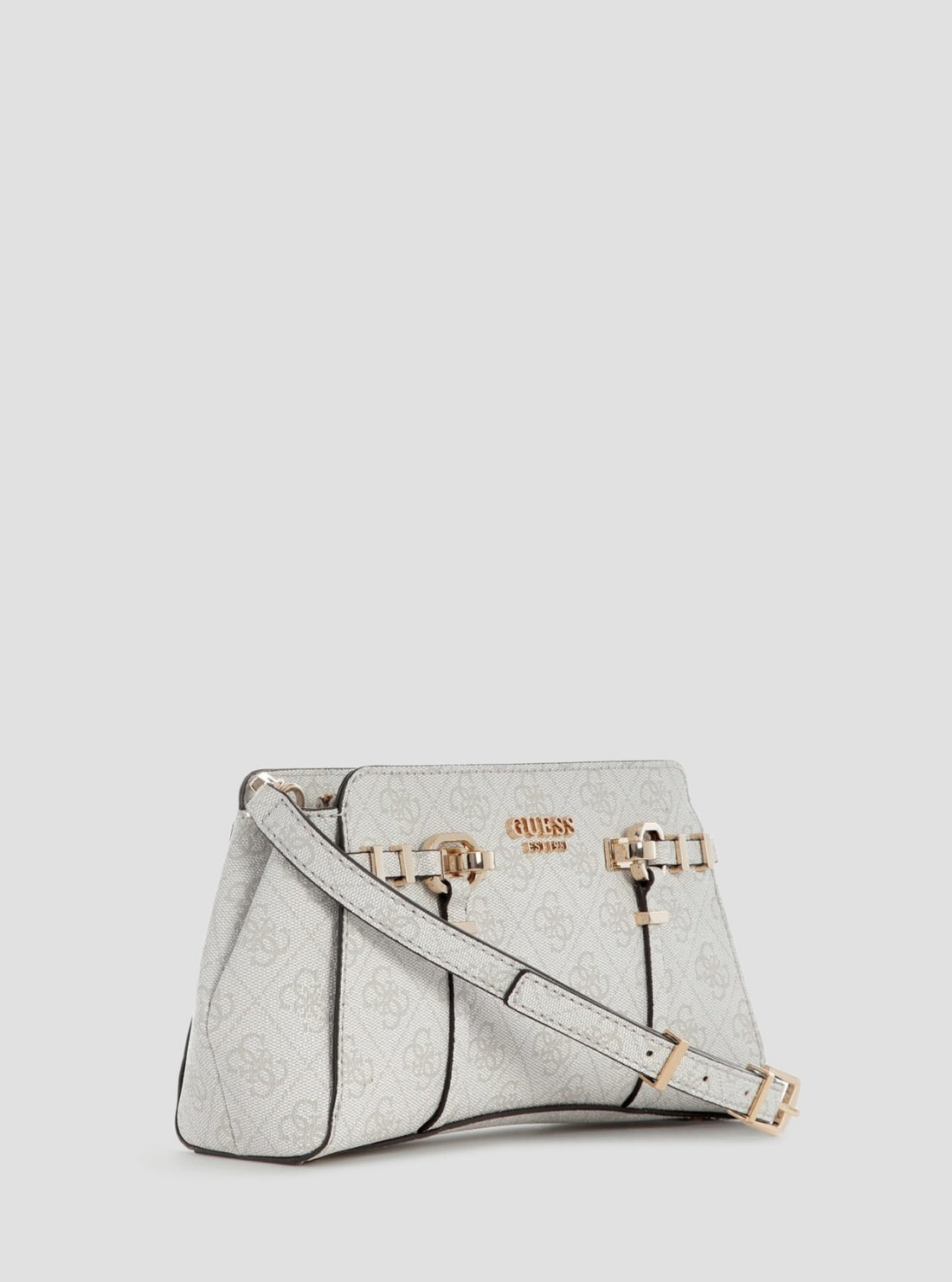 GUESS Womens White Logo Leona Girlfriend Crossbody Bag SG991712 Side View