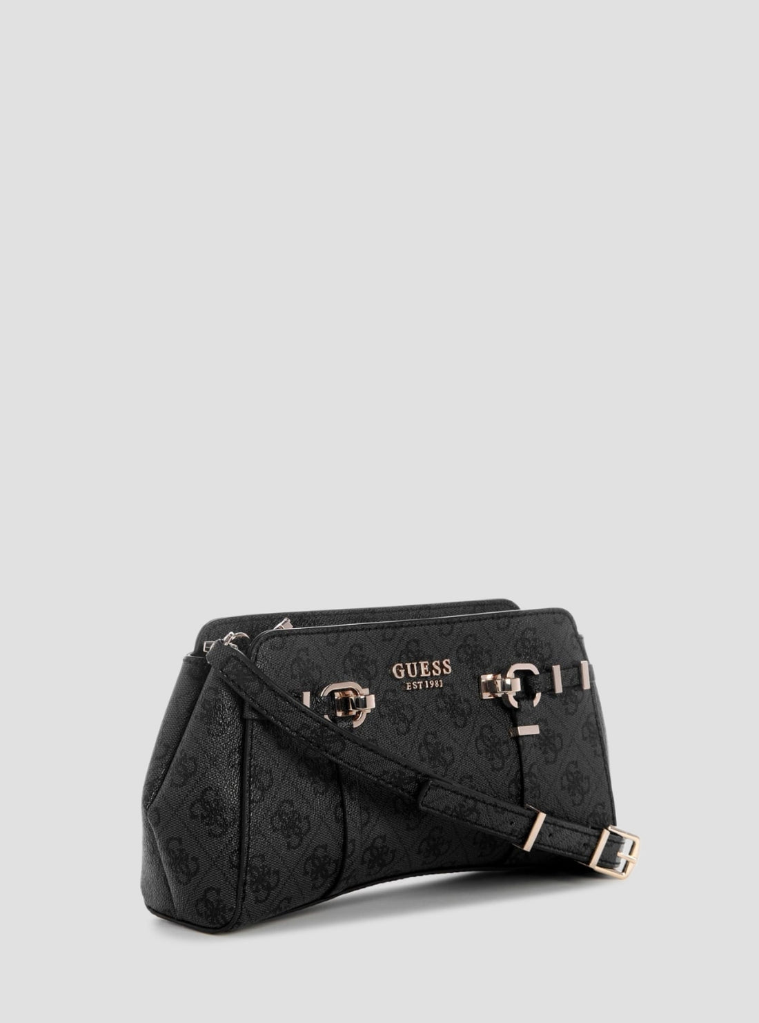 GUESS Womens Black Logo Leona Girlfriend Crossbody Bag SG991712 Side View