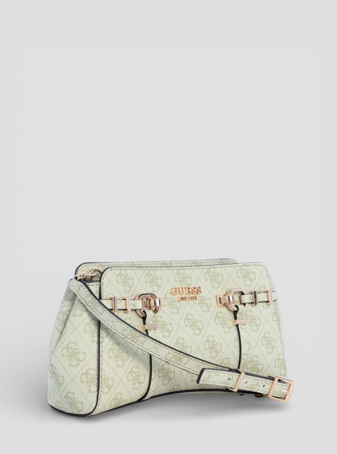 GUESS Womens Green Logo Leona Girlfriend Crossbody Bag SG991712 Side View