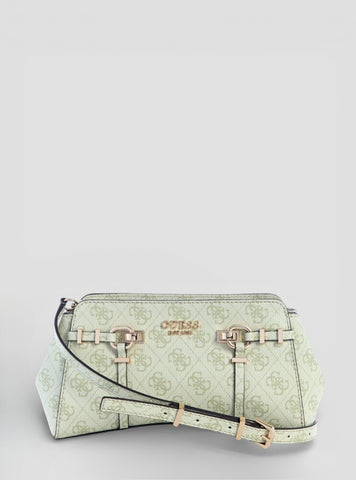GUESS Womens Green Logo Leona Girlfriend Crossbody Bag SG991712 Front View