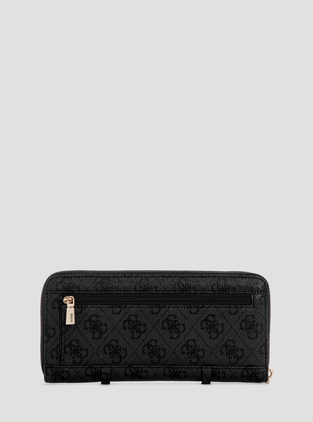 GUESS Womens Black Logo Leona Large Zip-Around Wallet SG9917146 Back View