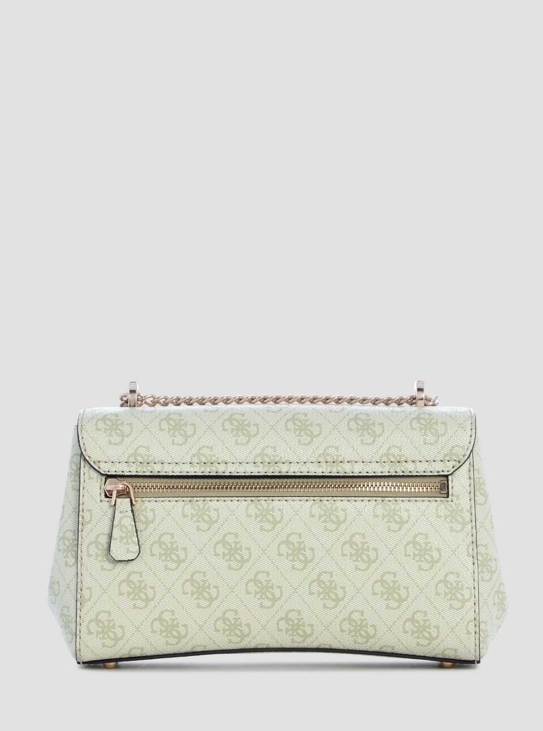GUESS Womens Green Logo Leona Convertible Crossbody Flap Bag SG991721 Back View