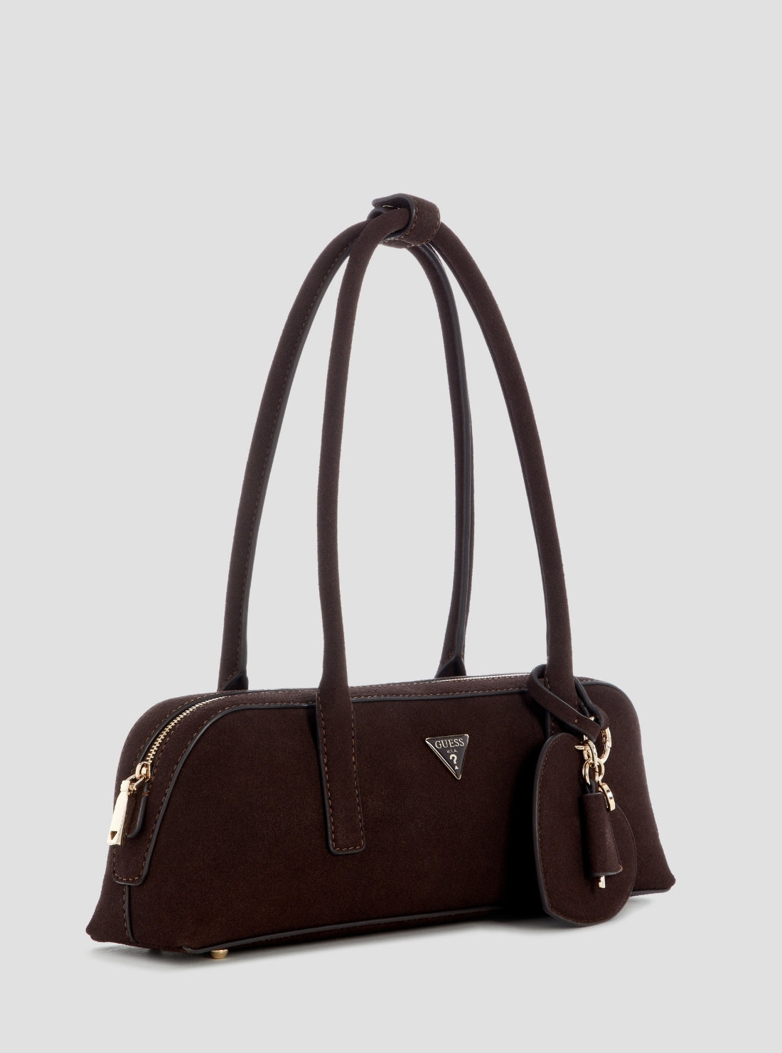 GUESS Womens Espresso Isobel Small Shoulder Satchel Bag SG993208 Side View