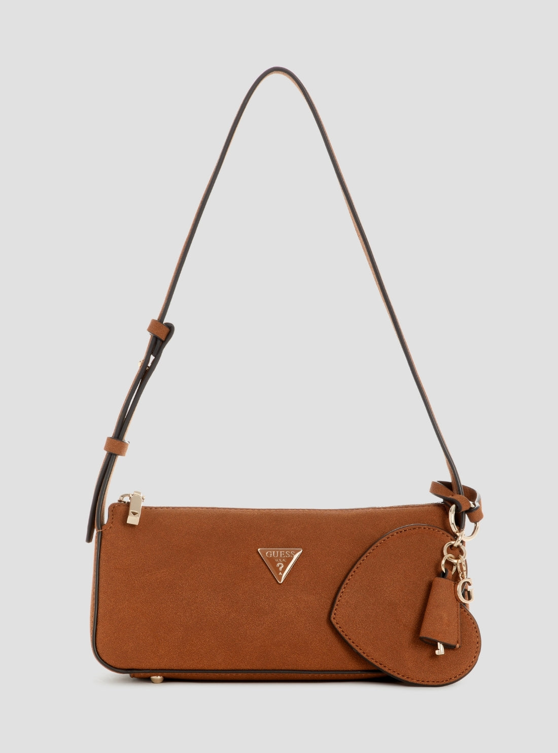 GUESS Womens Brown Isobel Mini Shoulder Bag SG993272 Front View