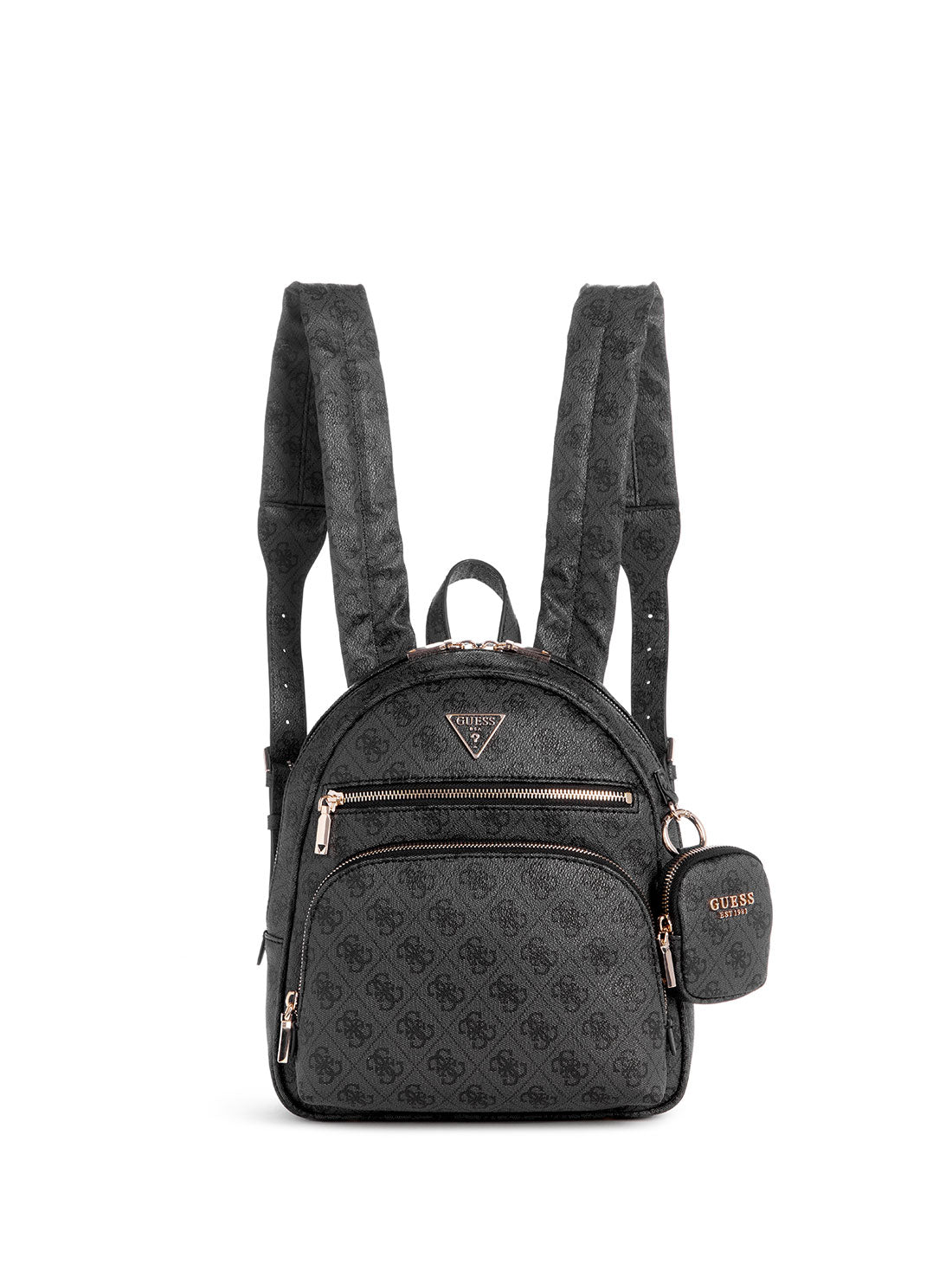 GUESS Black Logo Power Play Backpack front view