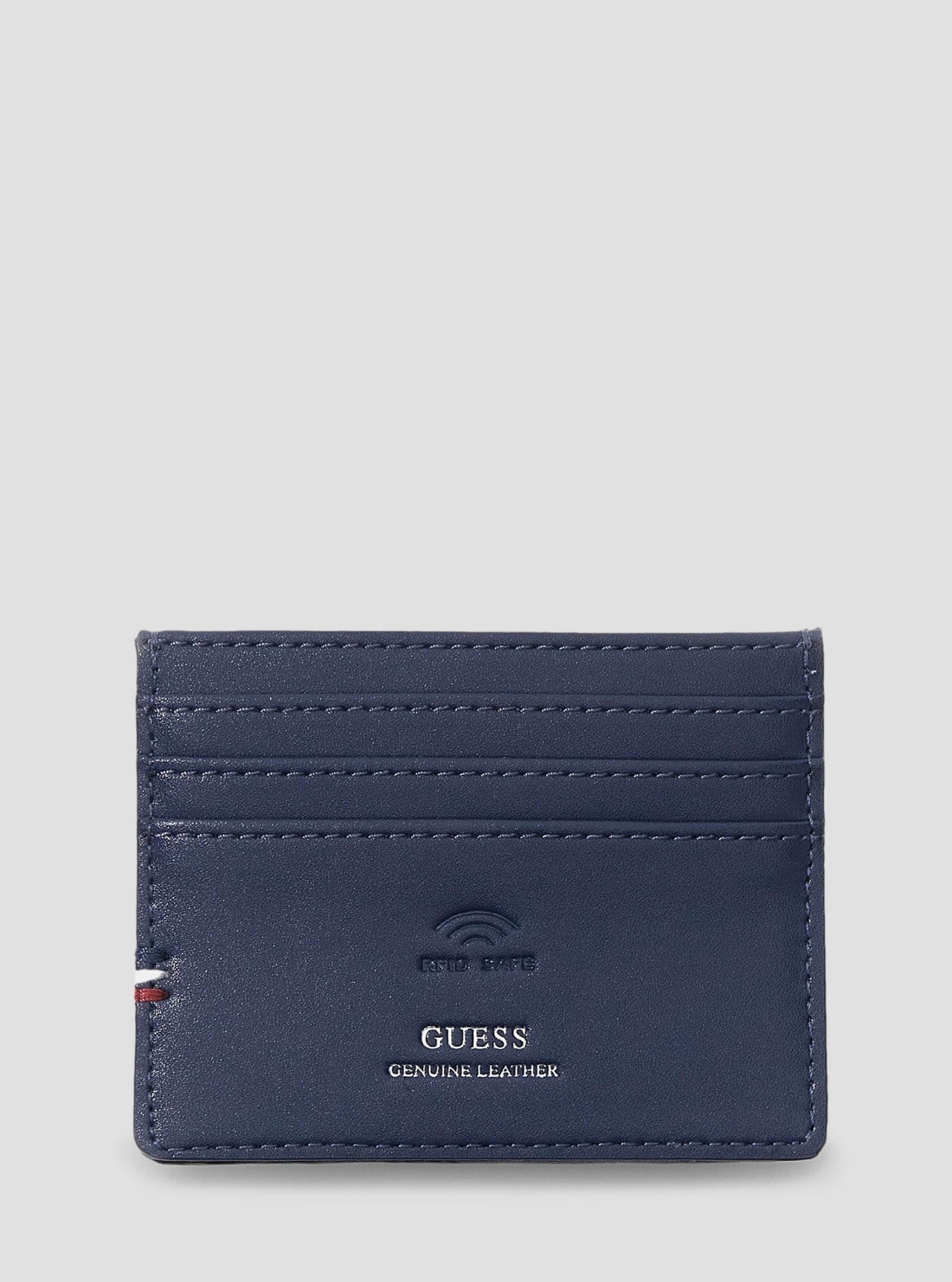 GUESS Mens Sand Blue Boston Leather Card Holder SMBOLJLEA25 Back View