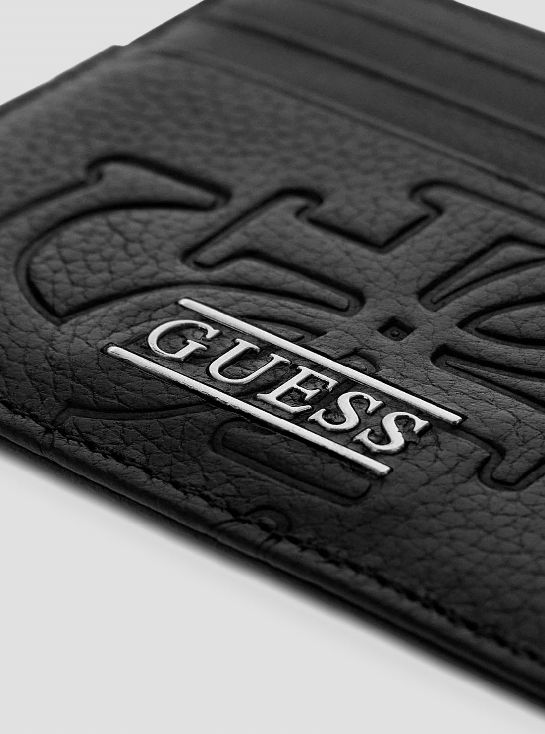 GUESS Mens Black Boston Card Holder SMBOMALEA25 Detail View