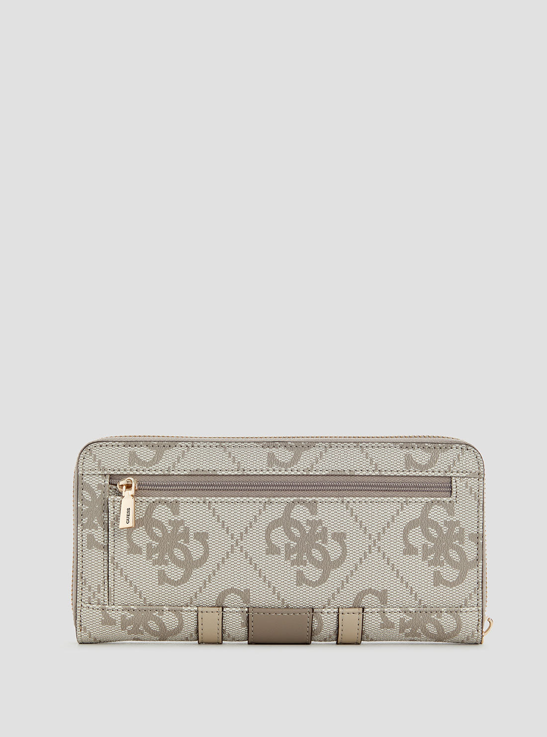 GUESS Womens Taupe Logo Erenia Large Zip Around Wallet SO7838146 Back View