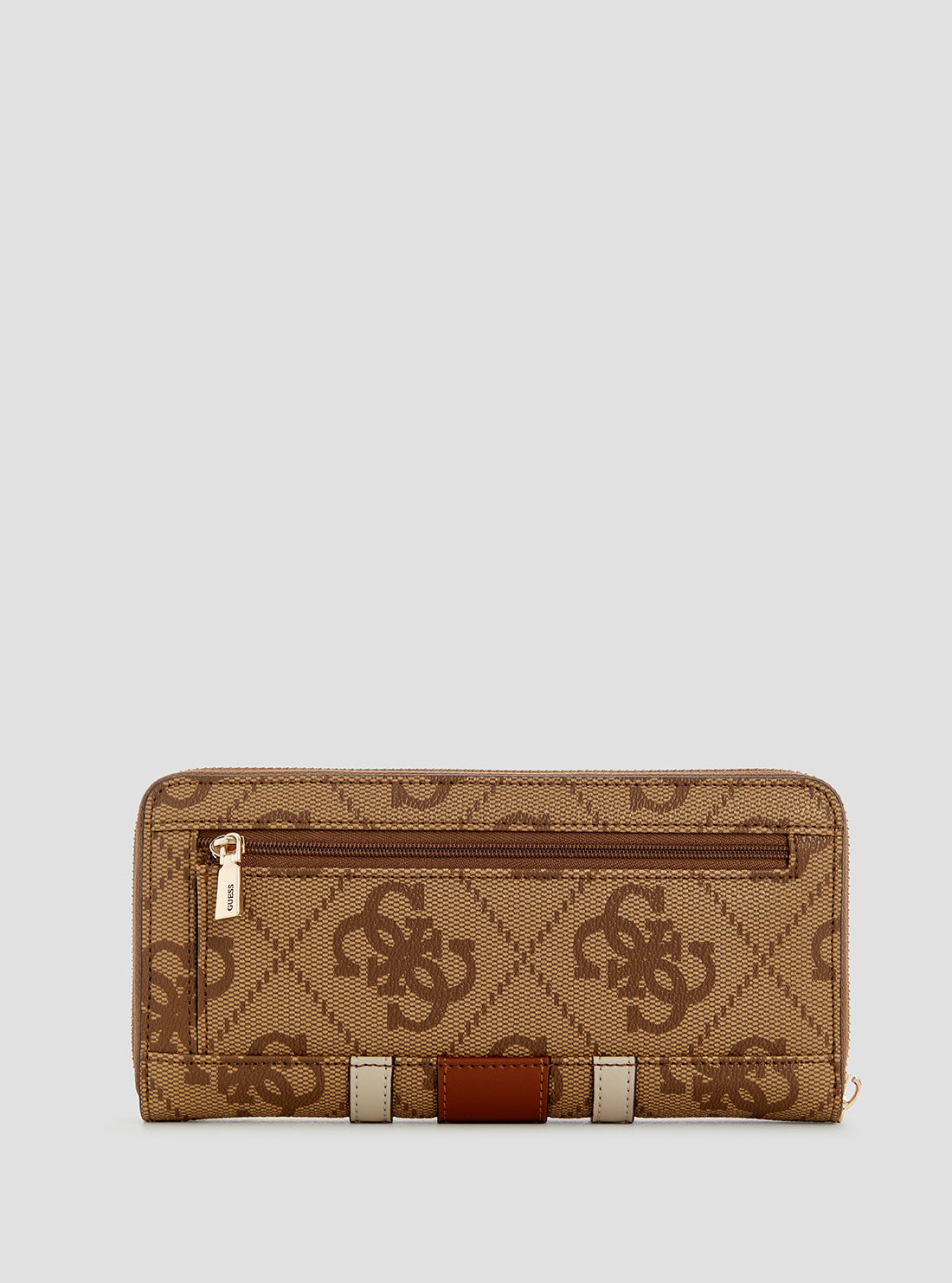 GUESS Womens Brown Logo Erenia Large Zip Around Wallet SO7838146 Back View