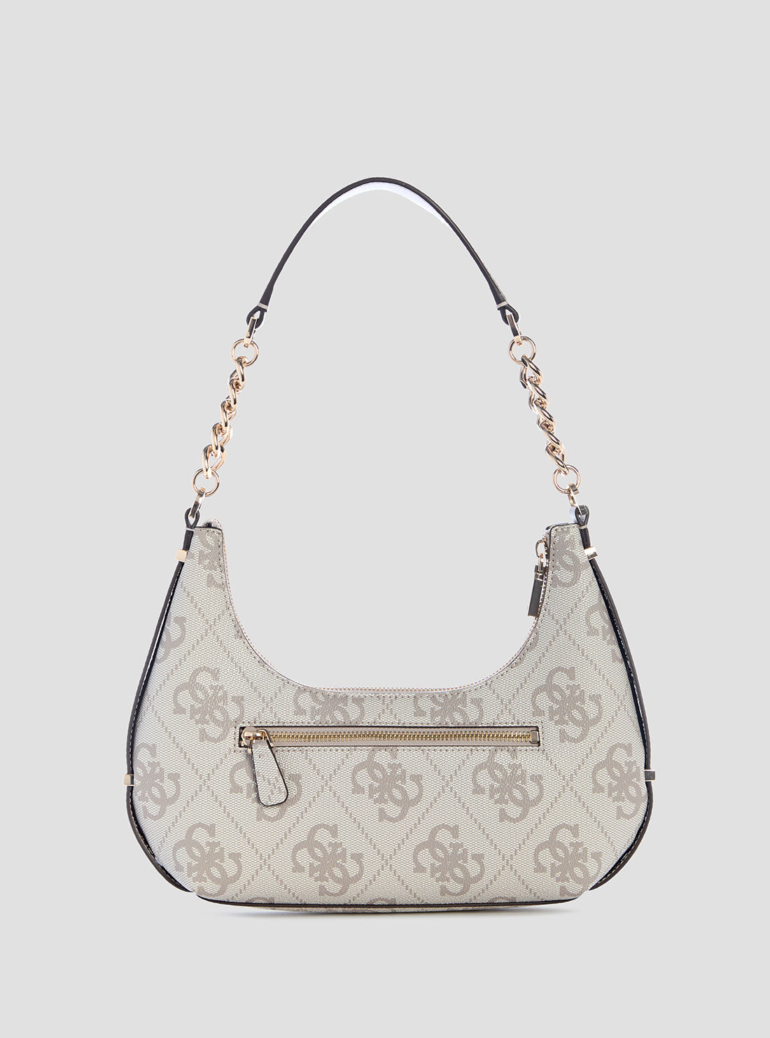 GUESS Womens Taupe Logo Erenia Top Zip Shoulder Bag SO783818 Back View