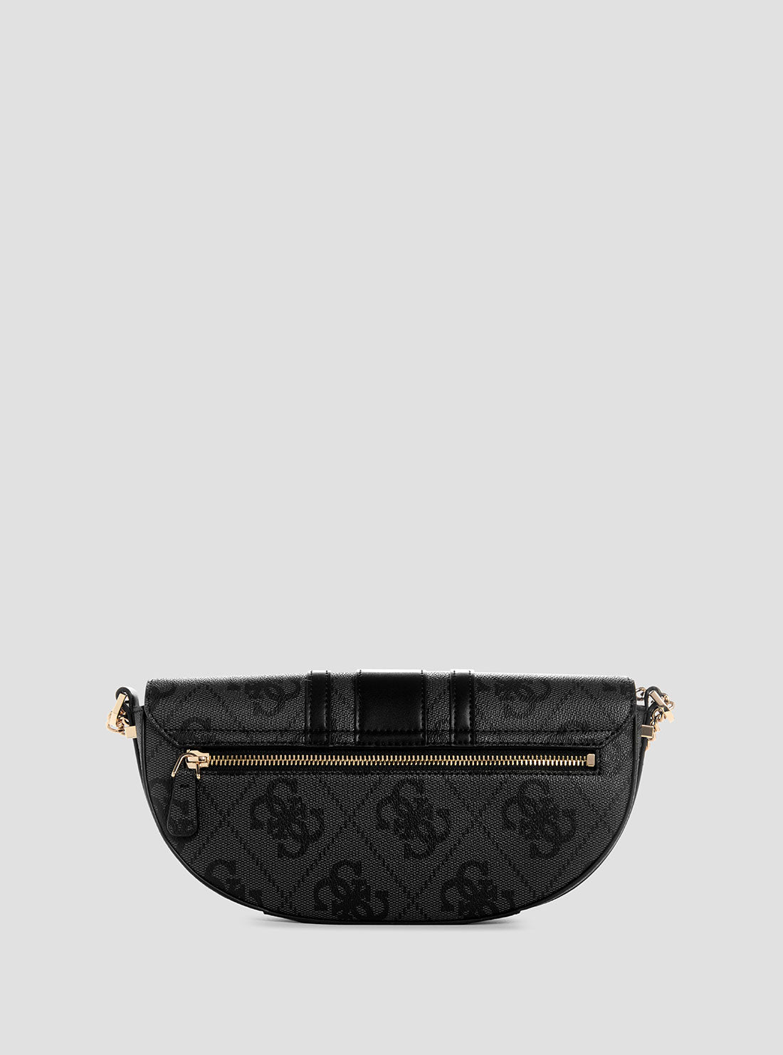 GUESS Womens Black Logo Erenia Convertible Crossbody Flap SO783821 Back View
