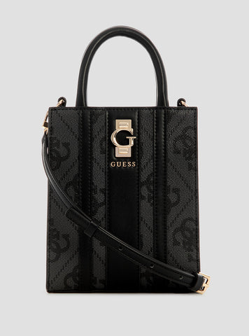 GUESS Womens Black Logo Erenia Mini Tote Bag SO783875 Front View