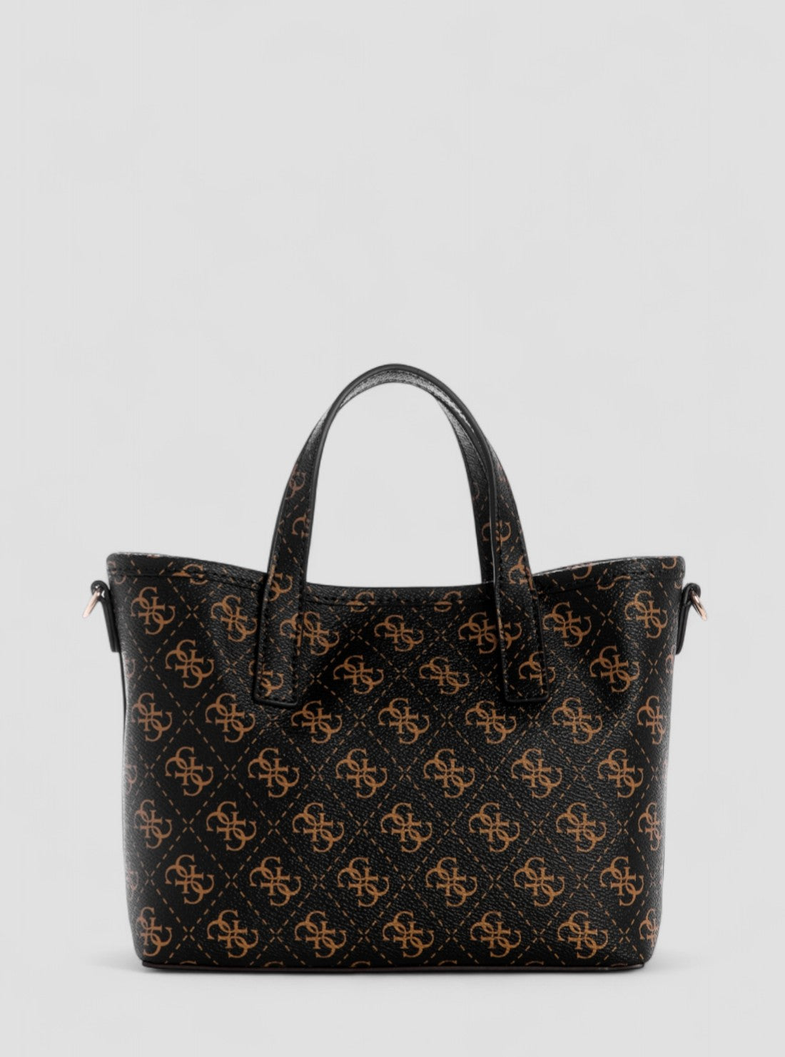 GUESS Womens Brown Logo Latona Mini Tote Bag SQ869175 Back View