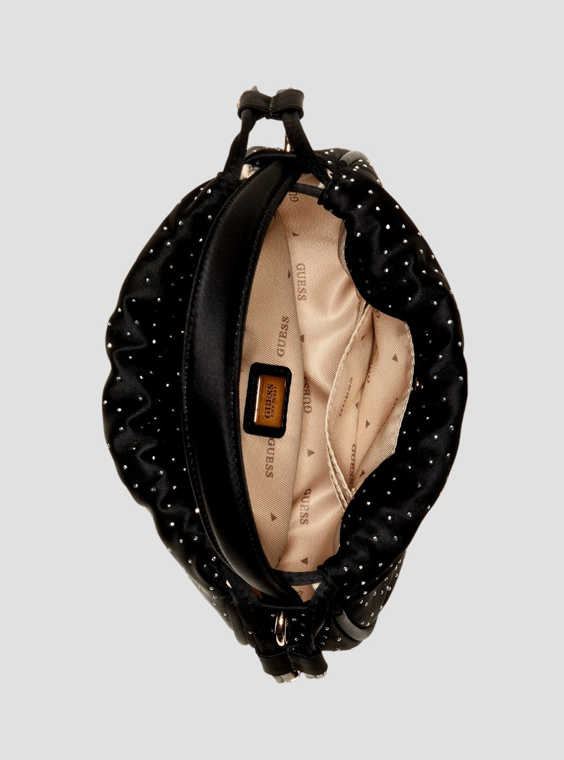 GUESS Womens Black Elsie Pouch Bag SR965075 Inside View