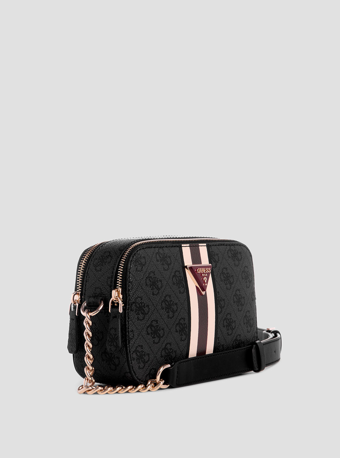 Black Logo Noelle Camera Crossbody Bag