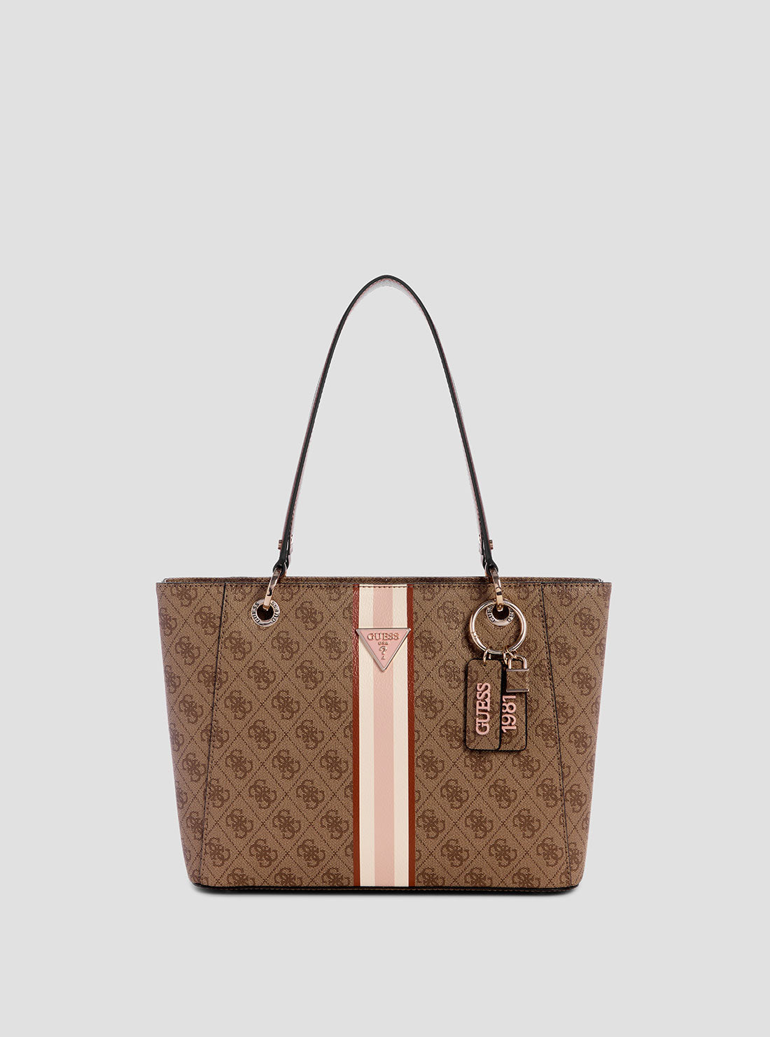 Brown Logo Noelle Small Tote Bag