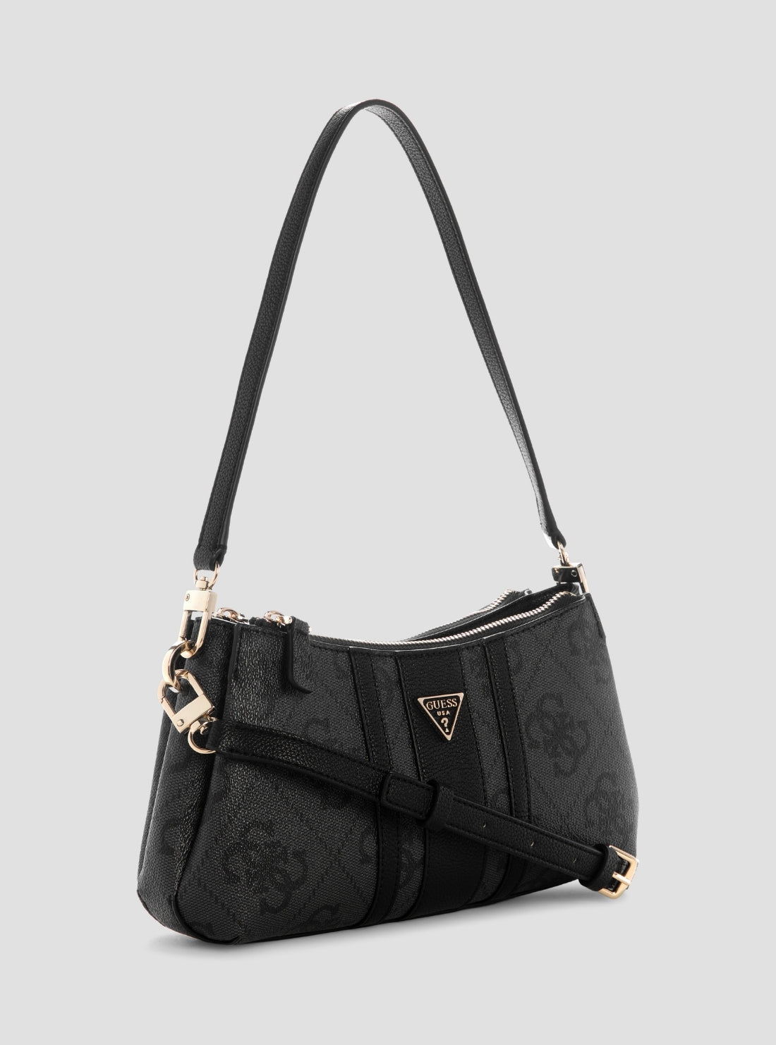 GUESS Womens Black Logo Noelle II Mini Shoulder Crossbody Bag SS967273Side View