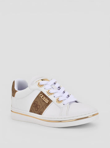 GUESS Footwear White Stew Sneakers STEW Side View