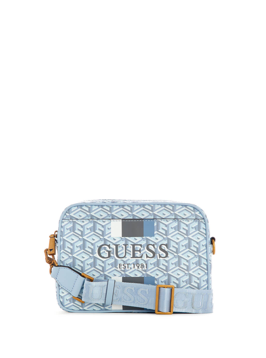 Light Blue Vikky Crossbody Camera Bag | GUESS Women's Handbags | front view
